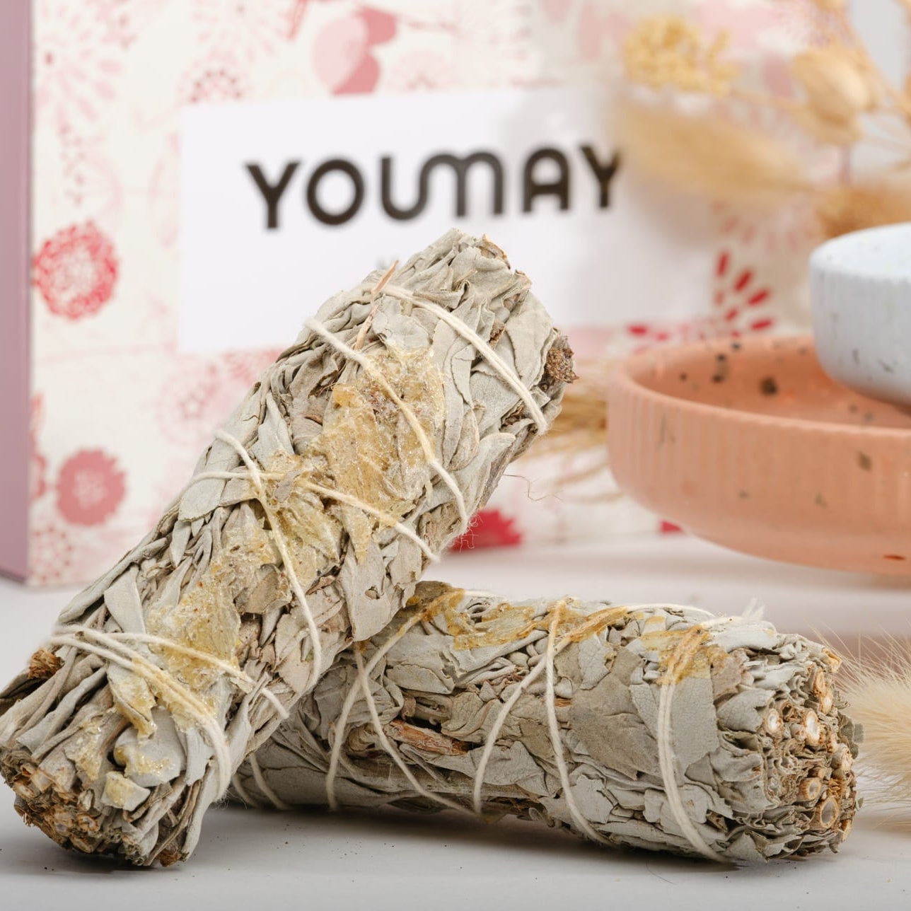 Fascio di Salvia Bianca con Resina Copale– Fumo Sacro dei Popoli Antichi