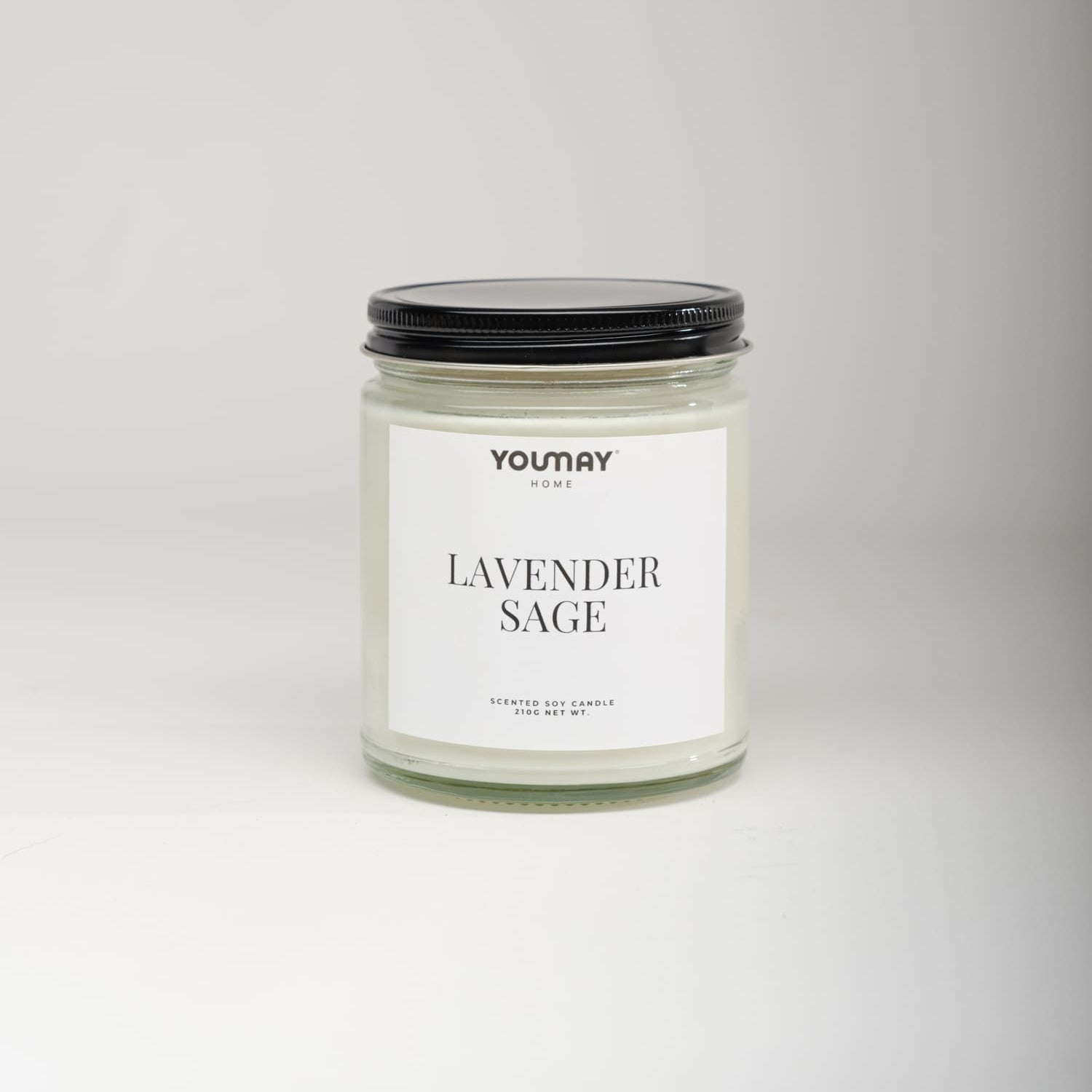 CANDELA "RICOMINCIO DA ME" ALLA LAVANDA E SALVIA BIANCA