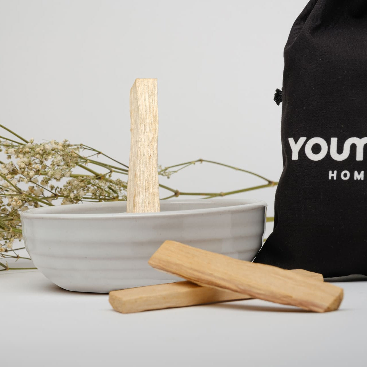 PORTA PALO SANTO CIOTOLA IN CERAMICA - BIANCO